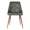 Armen Living Lily Mid-Century Dining Chair in Walnut Finish and Gray Faux Leather LCLLSIWAGRAY - alternate 4